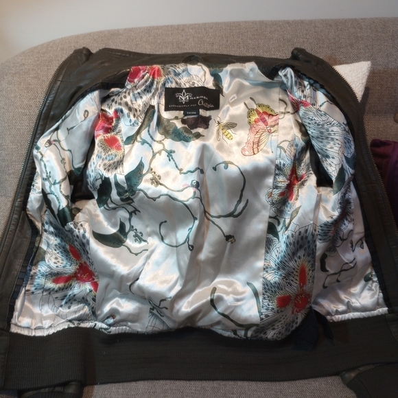 Mackage for Aritzia Leather Bomber Jacket Brown XS - Picture 5 of 11